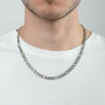 CORRENTE FÍGARO MASCULINO AÇO INOX
