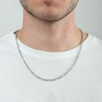 CORRENTE ELO FÍGARO MASCULINO AÇO INOX