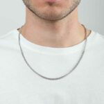 CORRENTE ELO GRUMMET FINA MASCULINO AÇO INOX