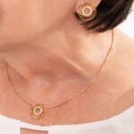 CONJUNTO SIRA ZIRCÔNIA BANHADO A OURO