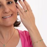 ANEL PRINCESS ESMERALDA EM ZIRCÔNIA BANHADO A OURO