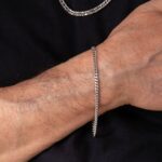 PULSEIRA GRUMET MASCULINO AÇO INOXIDÁVEL PRATA