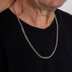 CORRENTE GRUMET DUPLO MASCULINO AÇO INOXIDÁVEL PRATA