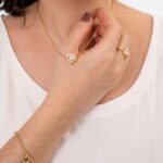 COLAR CORAÇÃO ZIRCÔNIA BANHADO A OURO