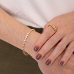 PULSEIRA RIVIERA CORAÇÃO BANHADO A OURO