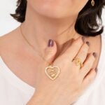 COLAR AMOR DE MÃE BANHADO A OURO