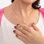 CONJUNTO ZYRA BANHADO A OURO