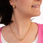 COLAR CARTIER ESFERA BANHADO A OURO