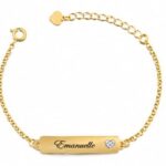 PULSEIRA PLACA NOME – PALAVRA – PROFISSÃO 1 CORAÇÃO CRAVEJADO (PODE SER BANHADO A OURO OU A PRATA)