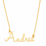 COLAR COM 1 NOME LISO (PODE SER BANHADO A OURO OU A PRATA)