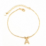 PULSEIRA INICIAL CRAVEJADA + 2 ESFERAS (PODE SER BANHADO A OURO OU A PRATA)