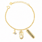 PULSEIRA PLACA COM PROFISSÃO + SÍMBOLO DA PROFISSÃO + SÍMBOLO (PODE SER BANHADO A OURO OU PRATA)