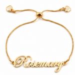 PULSEIRA NOME – PALAVRA PROFISSÃO FECHO REGULÁVEL (PODE SER BANHADO A OURO OU PRATA)