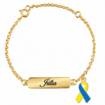 PULSEIRA NOME SÍMBOLO SÍNDROME DE DOWN ESMALTADO (PODE SER BANHADO A OURO OU PRATA)