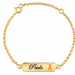 PULSEIRA NOME SÍMBOLO TDAH (PODE SER BANHADO A OURO OU PRATA)