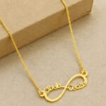 COLAR INFINITO 1 NOME OU 2 NOMES (PODE SER BANHADO A OURO OU A PRATA)