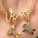 COLAR VOVÓ COM PINGENTES NETOS (PODE SER BANHADO A OURO OU A PRATA)