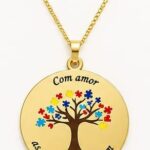 COLAR ÁRVORE DA VIDA ESMALTADO (PODE SER BANHADO A OURO OU A PRATA)