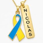 COLAR LAÇO PLACA NOME (PODE SER BANHADO A OURO OU A PRATA)