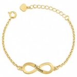 PULSEIRA INFINITO NOME (PODE SER BANHADO A OURO OU A PRATA)
